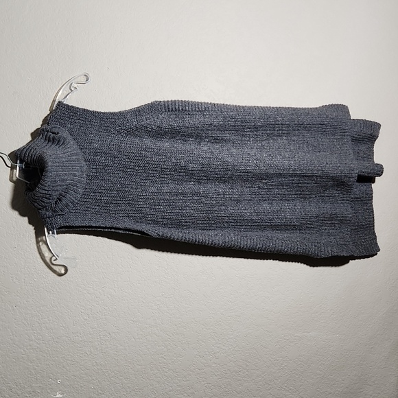 Merona womens top sweater high low tunic turtleneck Heather gray ish small - Picture 1 of 12